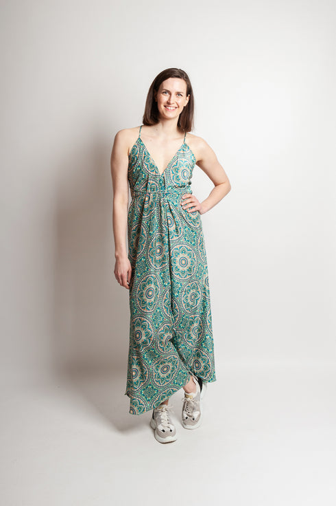 Bodenlanges Alinienkleid Delia
